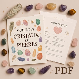 Kristallen & Stenen Gids – Afdrukbare PDF • 30 Gedetailleerde Informatiebladen • Instant Esoterisch Journaal
