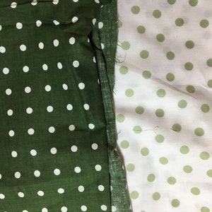 Crafting Fabric Scrap Bag-Quilting Scrap Bundle-Polka Dot Fabric Scraps-Art Fabric Scraps-Fabric Scrap Bag-Green Dot Scraps image 3