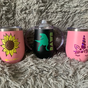Tazas Sippy de 10 oz y Vaso de vino de 12 oz