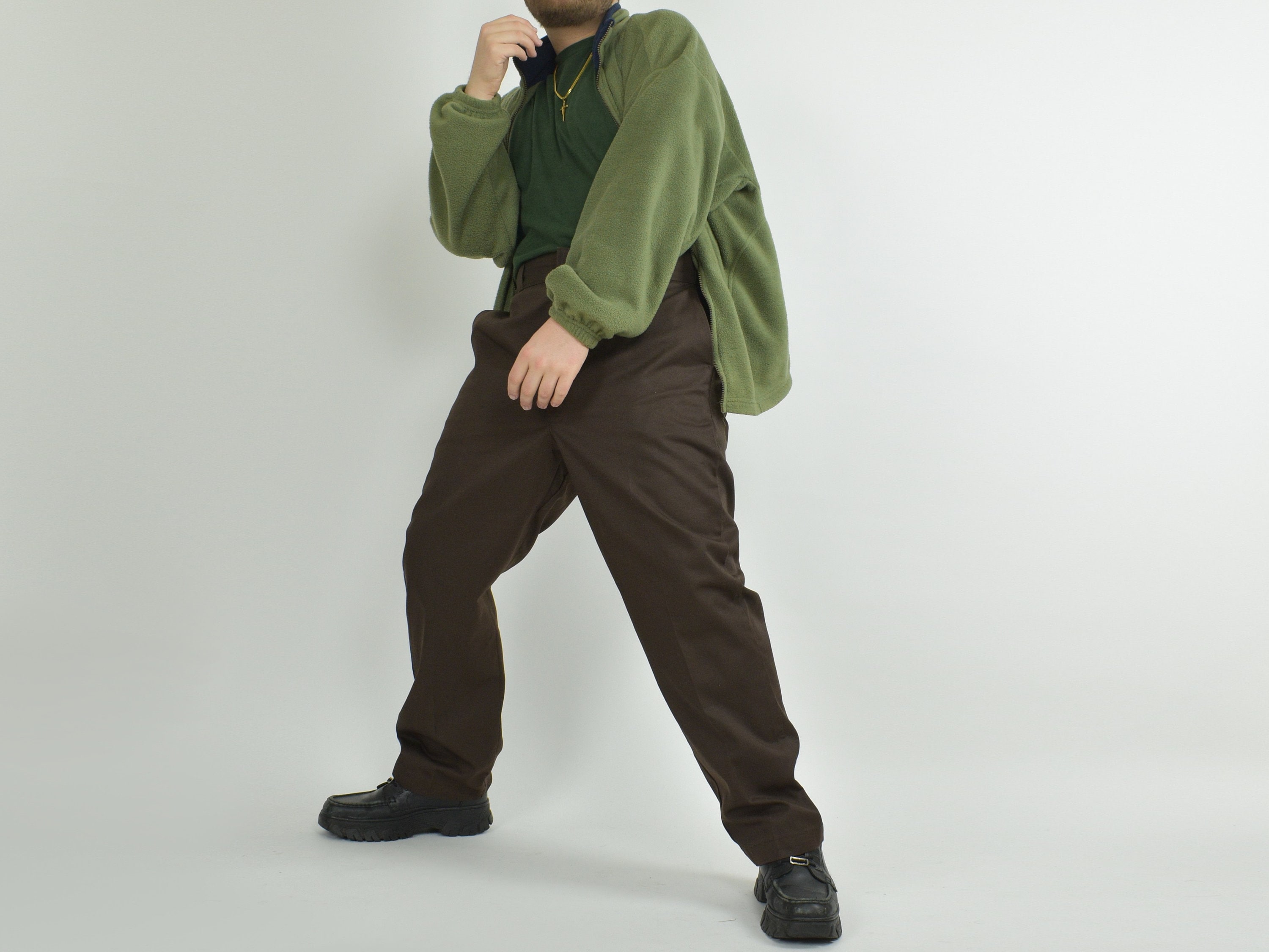 DICKIES Vintage Dark Brown Chinos / 90s 