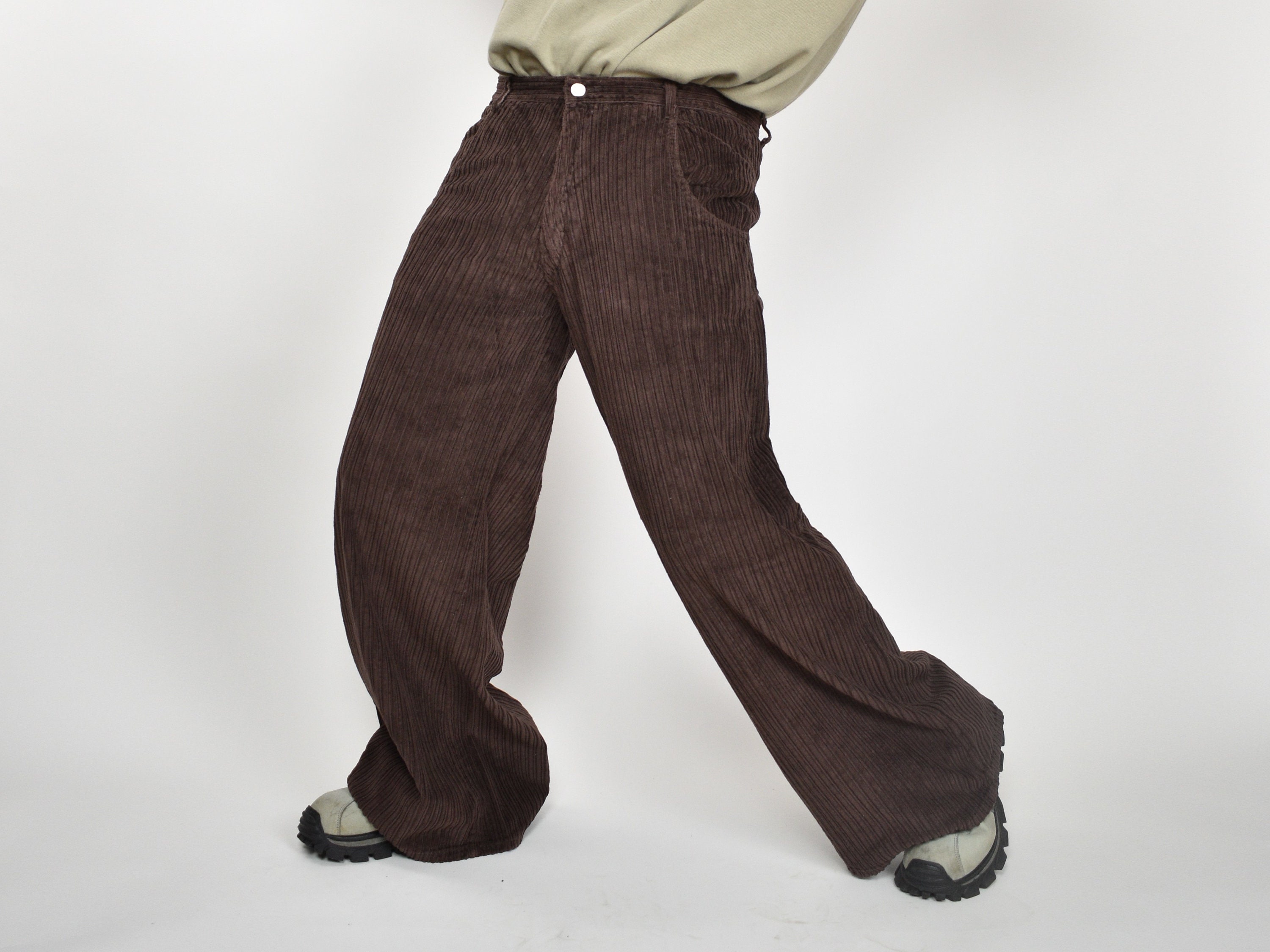 Deadstock CRIMINAL DAMAGE Vintage Baggy Trousers Brown - Etsy UK