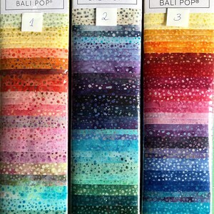 Bali Pop stoffenpakket, Jelly Roll, batikstoffen, 40 stroken