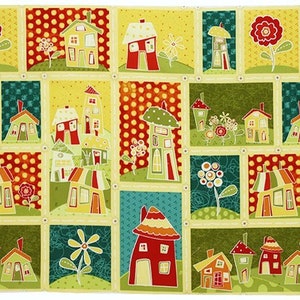 Wilmington Prints Marmalade Cottage Panel Cotton Fabric Children's Fabric image 1