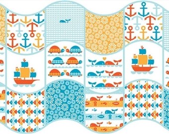 BIO Cotton Birch Fabrics - maritime Motive