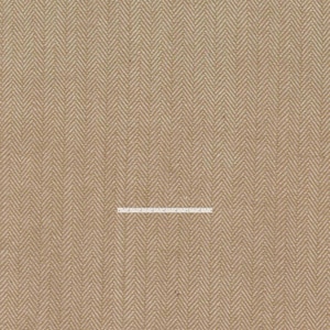 Könnte beinhalten: Nahaufnahme eines beigefarbenen Stoffes mit Fischgrätenmuster. Der Stoff hat eine subtile Textur und eine leicht gebrochenweiße Farbe.