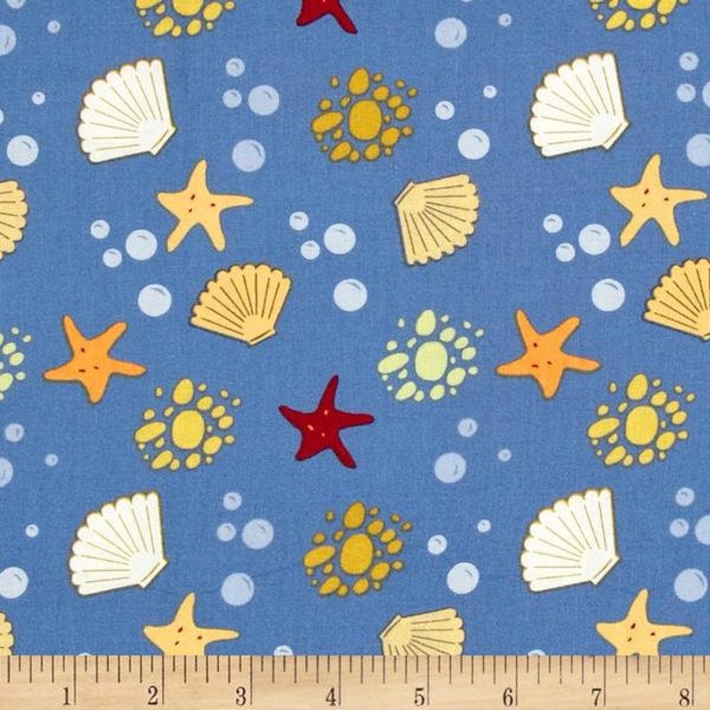 Maritime fabric by Wilmington, blue image 1