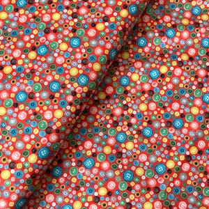 Un point à temps de Michael Miller, boutons rouges et multicolores