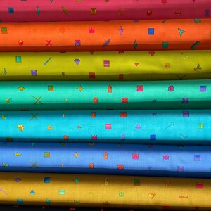 Patchworkstoff von Andover, Sun Prints in 9 Farben, Trinkets