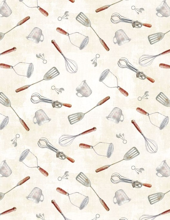 Küchenstoff Wilmington Prints creme Homemade Happiness