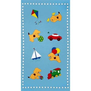 Restant: Kinderstofpaneel van Andover, blauw - 2e keus
