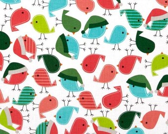 Kaufman Fabric Birds with Caps