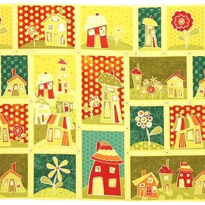 Wilmington Prints Marmalade Cottage Panel Baumwollstoff Kinderstoff