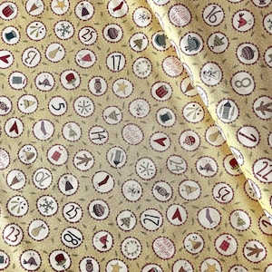 Tkanina świąteczna w stylu retro Henry'ego Glassa, O Christmas Tree, beżowa