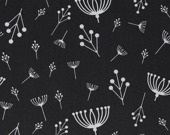 Rest: BIO Cotton Birch Fabrics - schwarz