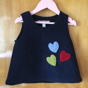 Children&#39;s dress hanger tunic wool walk dress navy dark blue navy blue