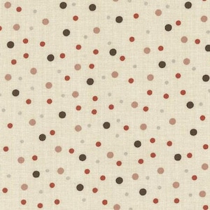 Rest: Westfalenstoff Bern, dots red, beige ÖkoTex 100