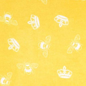 Patchworktyg med bin av Michael Miller, bidrottning gul