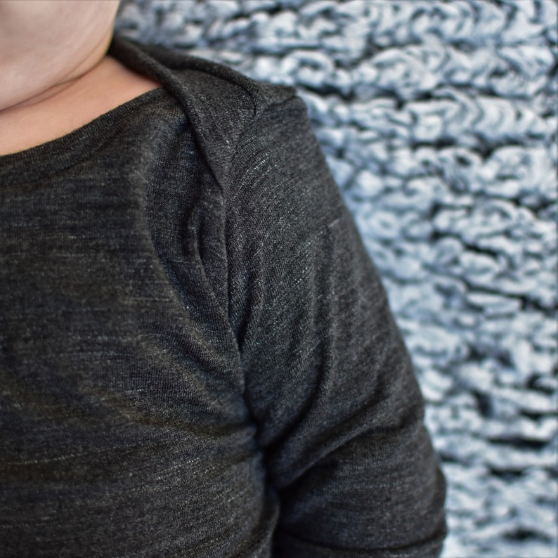 Charcoal Knot Style Baby Gown