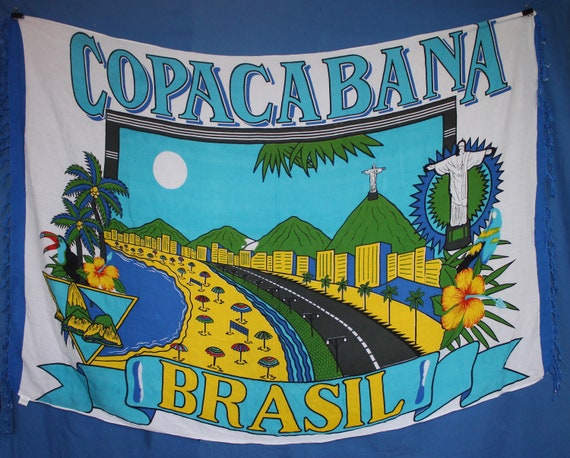 Copacabana Colorful Beach blanket sarongs Brazil C