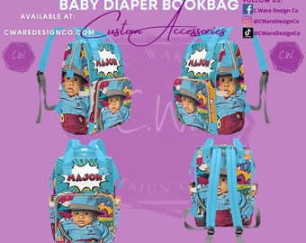 Customizable Multi-Function Diaper Backpack Diaper Bag