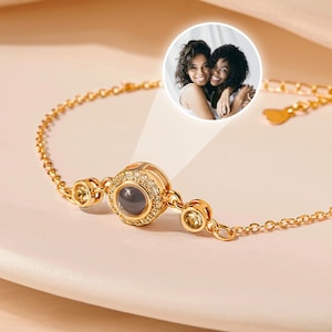 Photo Projection Bracelet Personalized - Custom Picture Bracelet - Picture Inside Bracelet Gift For Her - Best Friend Gift