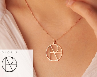 Unique Design Name Logo Necklace - Custom Name Necklace - Logo Design Necklace for Her - Personalized Jewelry Gift For Mom