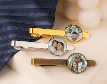 Tie Clip with Picture for Dad - Custom Photo Tie Clip - Personalized Tie Clip - Unique Gift For Dad - Fathers Day Gift - Grandpa Gift