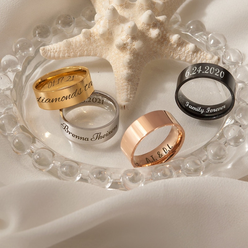 Mens Rings Engraved - Etsy