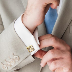 Wedding Cufflinks Best Man Gift -Custom Initial Cufflinks for Men -Name Cufflinks - Boyfriend Gift - Personalized Cufflinks for Him