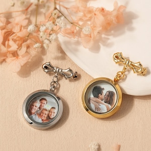 Groom Gift Wedding Lapel Pin Custom Photo Lapel Pin Boutonniere Photo Charm Lapel Pin with Pictures Custom Photo Gift for Fiance image 7