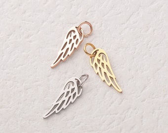 Add on Wing Charm ,Tiny Wing Charm, Charm for Memory Locket Nacklace , Angel Wing Charm for Pet Memorial Necklace