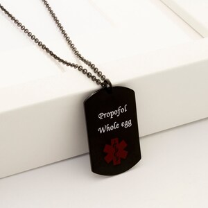 Medical Alert ID Dog Tag Necklace - Personalized Alert Medical Necklace ...