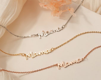 Collier maman délicat - Bijoux maman - Collier lettre script maman - Collier maman - Cadeau parfait pour maman - Cadeau nouvelle maman Cadeaux pour la fête des Mères