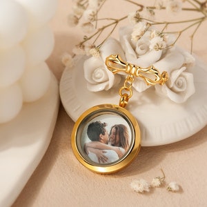 Personalized Gift for Bride Wedding Bouquet Charm Custom Pet Photos Bridal Bouquet Pins Charm Wedding Memory Bouquet Charm image 4