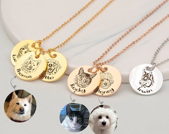 Münsterländer Collection of Necklaces with Image of a Dog Geometric 