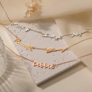 Kids Name Necklace - 3 Name Necklace- Custom Multiple Name Necklace - Minimalist Necklace Handmade Jewelry Mom Gift