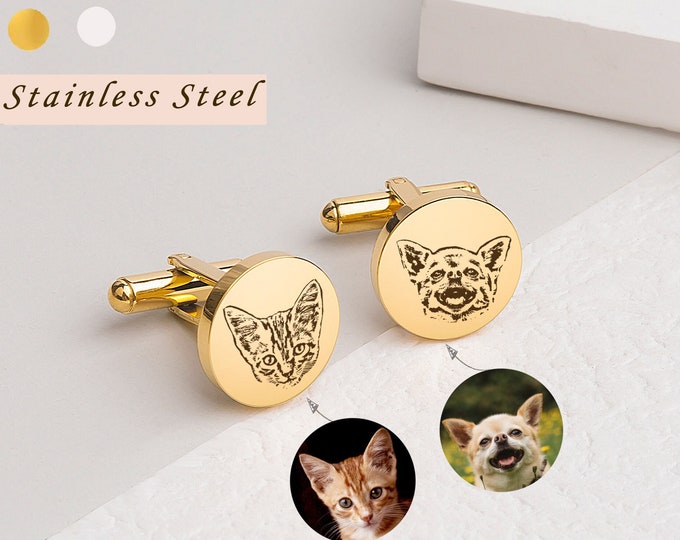 Personalized Cufflinks, Custom Pet Cufflinks, Dog Cuff Links, Custom ...