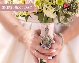Wedding Bouquet Charm Custom Photos - Bridal Bouquet Photo Charm - Wedding Memory Bouquet Charm - Personalized Photo Gifts for Bridal