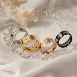 Graduation Gift For Him - Class of 2026 Ring Personalized Graduation Gift - Custom Ring College Graduation Congratulations Gift