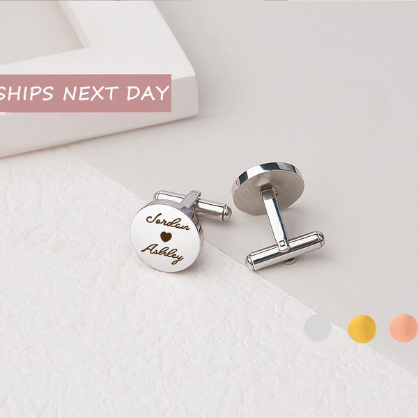 Groom Gifts From the Bride - Mens Cufflinks Personalized - Custom Cufflinks - Engraved Cufflinks - Boyfriend Gift - Husband Gift from Wife