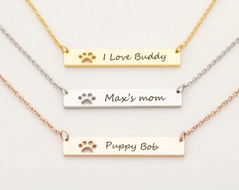necklace with dogs name