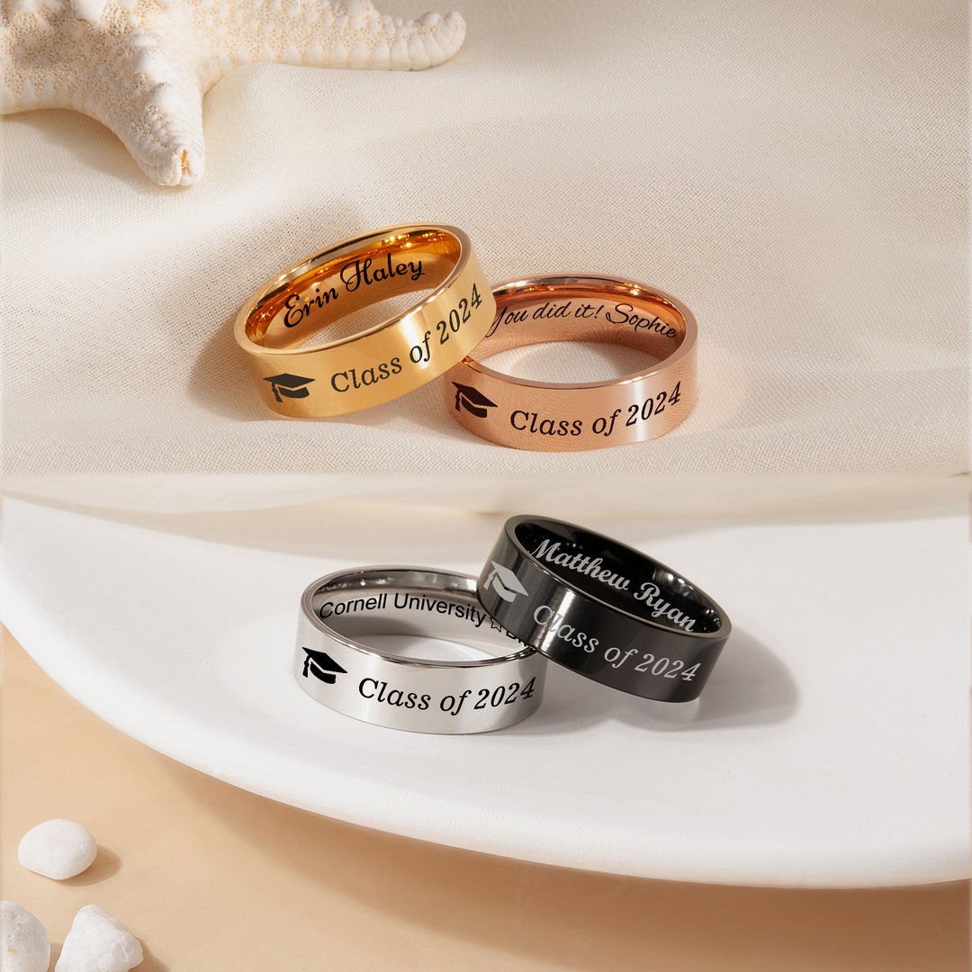 Graduation Gift for Him Class of 2024 Ring Personalized Graduation Gift