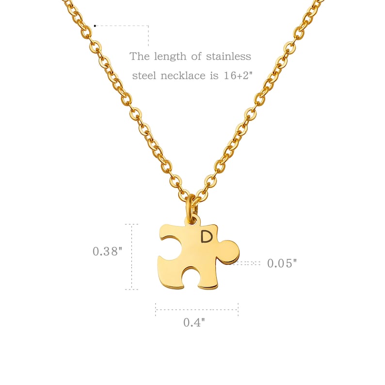 Personalized Couples Gifts Tiny Puzzle Piece Necklace Couple Necklace ...