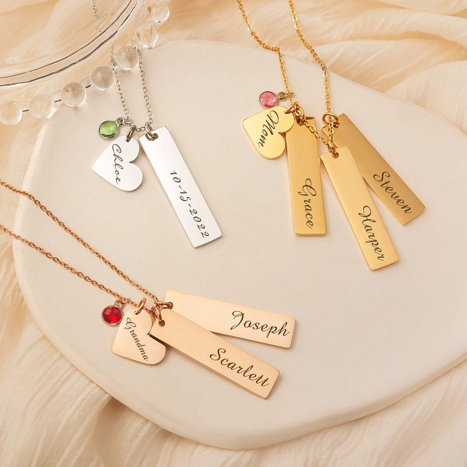 Custom Name Necklace Personalized Jewelry - Mama Necklace Mothers Day ...