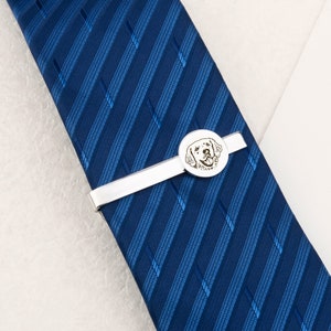 Wedding Gift for Groom Dog Tie clip Custom Tie Clip Tie Clip Personalize Pet Portrait Engraved Tie Bar Logo Tie Clip image 6