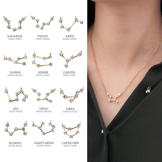 Astrology constellation necklace discount