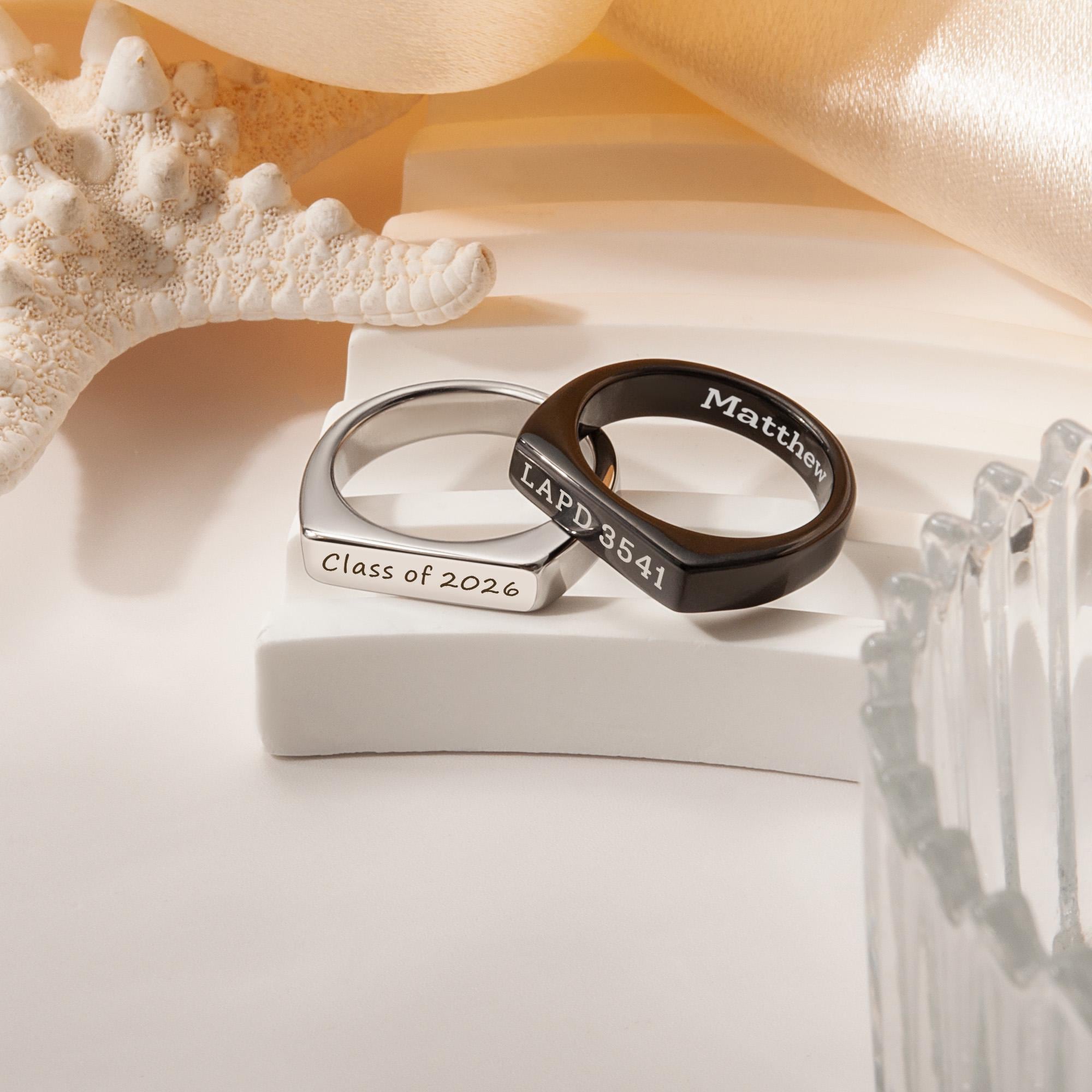 Custom Graduation Ring - College Graduation Class of 2026 Personalized ...