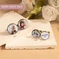 Best Dad Gift - Cufflinks with Photos - Custom Family Photo Cufflinks - Personalized Memorial Cuff Links - Fathers Day Gift For Husband