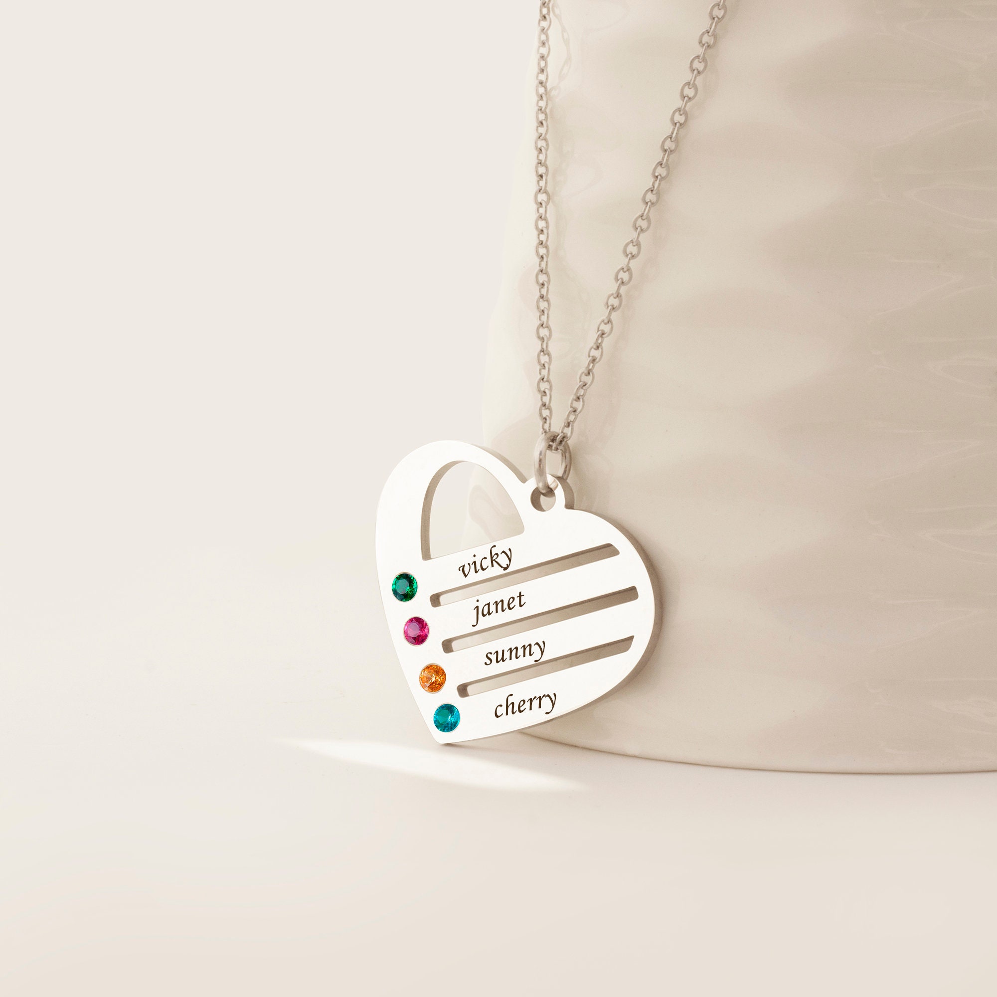 Birthstone Necklace for Mom 
