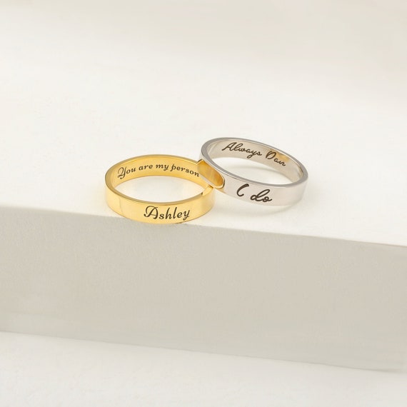 Ring with name inside discount